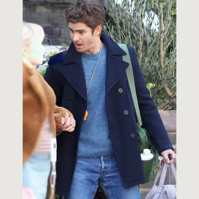 Andrew Garfield We Live in Time Blue Pea Coat