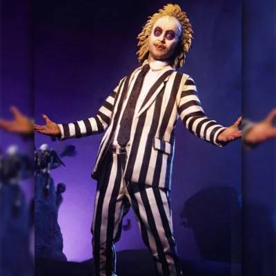 Beetlejuice 2024 Michael Keaton Suit