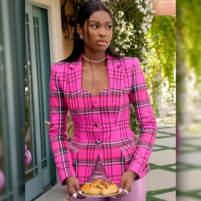 Bel-Air Hilary’s Pink Plaid Blazer