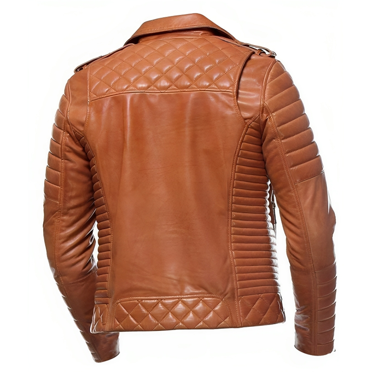 Cafe Tan Biker Jacket