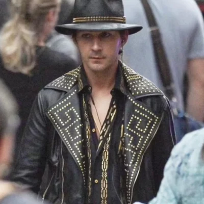 Clodio Pulcher Black Studded Leather Jacket