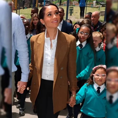 Colombia Duchess Meghan Brown Blazer