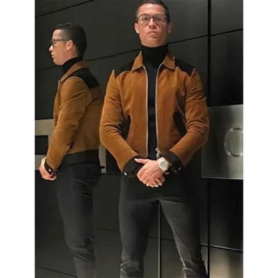 Cristiano Ronaldo Suede Brown Jacket