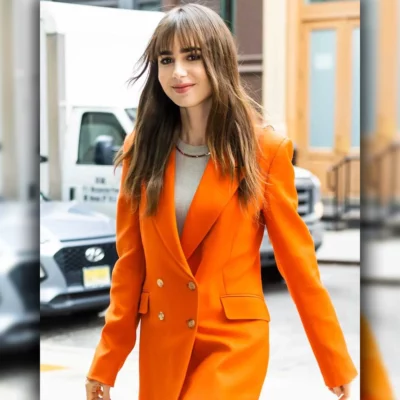 Emily In Paris S03 Lily Collins Orange Blazer