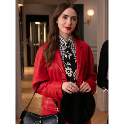 Emily In Paris S04 Emily Cooper Leather Coat