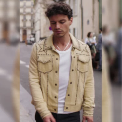Kevin Dias Yellow Studded Jacket