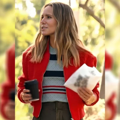 Nobody Wants This Kristen Bell Red Tweed Jacket