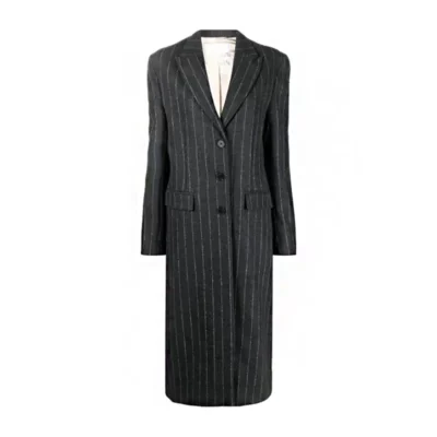 Mabel Mora Selena Gomez Pinstripe Coat
