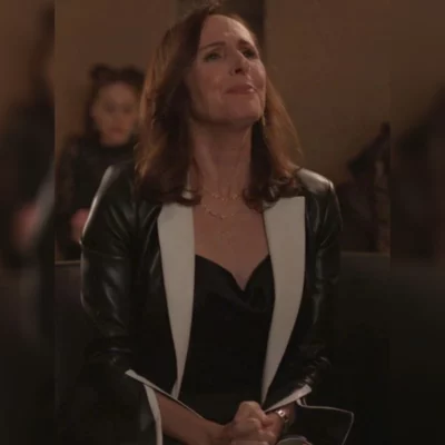 Only Murders In The Building S04 Bev Melon Leather Blazer