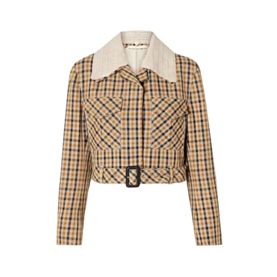 Only Murders In The Building Selena Gomez Plaid Jacket