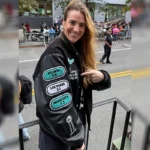 WNBA Liberty Championship Parade Sabrina Ionescu Black Varsity Jacket