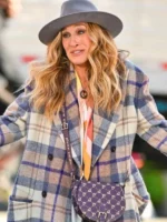Carrie Bradshaw And Just Like That Season 2 Plaid Coat