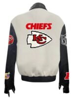 Travis Kelce Kansas City Chiefs White and Black Jacket