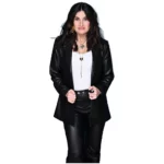 The Tonight Show Idina Menzel Black Leather Blazer