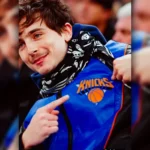 Timothee Chalamet New York Knicks Leather Jacket