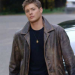 Brown Dean Winchester Leather Trench Coat For Mens