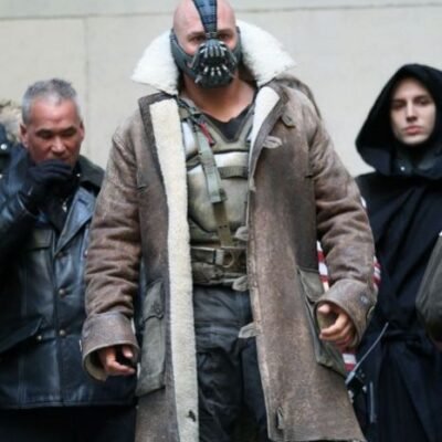 Men's Brown Sherpa Bane Leather Coat - Swiss Winter Coat